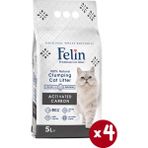 Felin Aktif Karbonlu Topaklanan Ince Taneli Kedi Kumu 5Lx4