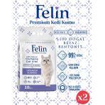Felin Lavanta Kokulu Bentonit Topaklaşan 2x10 lt Doğal Kedi Kumu