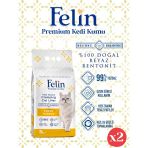 Felin Limon Kokulu Topaklanan Ince Taneli Kedi Kumu 5Lx2