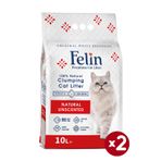 Felin Naturel Kokusuz Topaklanan Kedi Kumu 10LX2
