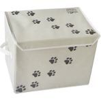 Feline Ruff Büyük Köpek Oyuncakları Saklama Kutusu. 16 "x 12" inç Kapaklı Pet Oyuncak Saklama Sepeti. Kedi Oyuncakları ve Aksesuarları için Mükemmel Katlanabilir Kanvas Kutu! (Tan)