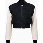 Felisa Kısa Varsity Ceket - M - Siyah