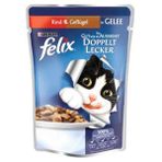 Felix 100 gr Çifte Lezzet Sığır Etli ve Tavuklu Kedi Yaş Mama