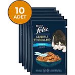 Felix 10x80 gr Ton Balıklı Yaş Kedi Maması
