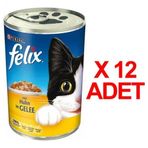 Felix 12 Adet x 400 gr Tavuklu Kedi Konservesi