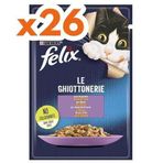 Felix 26X85 Gr Pouch Le Ghiottonerie Kuzu Etli Yaş Kedi Maması