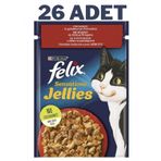 Felix 26x85 gr Sensation Sığır Etli Domatesli Kedi Konservesi