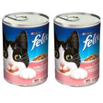 Felix 2x400 gr Purina Somonlu ve Alabalıklı Konserve Yaş Kedi Maması