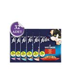 Felix 32x85 gr Karışık Paket Pouch Kedi Konservesi