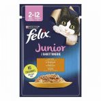 Felix 6x85 gr Tavuklu Junior Pouch Yavru Kedi Konservesi