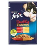 Felix Çifte Lezzet Sığır Etli ve Tavuklu 12x85 gr Konserve Yetişkin Kedi Maması