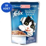 Felix Çifte Lezzet Somonlu ve Sardalyalı 26x85 gr Yetişkin Kedi Maması