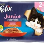 Felix Felix Kedi Maması Sığır Etli Ve Tavuklu Yavru Ekonomik Paket (4X85Gr) X 12 Adet