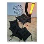 FELIX HOME pofidik siyah 40x40 orjinal dikiş sandalye minderi