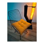 FELIX HOME Pofidik Turuncu Sandalye Minderi Özel Dikişli Bağcıklı Desensiz Seri 40x40 Cm (1 ADET)