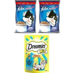 Felix Jr. Sığır Etli Yaş Kedi Maması 100 Gr X 2 Adet+ Dreamies Mix Somon Balıklı Ve Peynirli 60 Gr