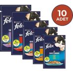 Felix Karışık 85 gr x 10 Adet Yetişkin Kedi Yaş Maması