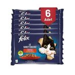 Felix Multipack 4x85 gr 6 Adet Jöle İçinde Sığır Etli Ve Tavuklu Yetişkin Kedi Konservesi