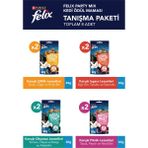 FELIX Party Mix Karışık Kedi Ödül Maması 4lü Tanışma Paketi