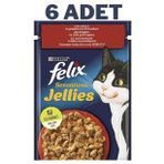 Felix Sensation Sığır Etli Domatesli Kedi Konservesi 6x85 Gr - FarmaPets