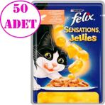 Felix Sensations Somonlu ve Karidesli Yaş 50x85 gr Kedi Maması