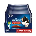 Felix Sığır Eti ve Tavuklu Kedi Yaş Maması Avantajlı Paket (4 x 12 x 85 gr) 48'li