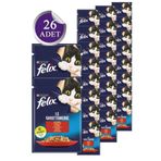 Felix Sığır Etli 85 gr 26 Adet Yaş Kedi Maması
