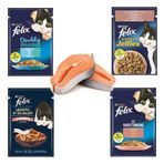 Felix Somon Paketi Somonlu Karışık 12 Adet Yetişkin Kedi Yaş Maması