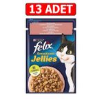 Felix Somonlu Karidesli Kedi Konservesi 85GR 13ADET Kedi Yaş Mama Sensations Pouch