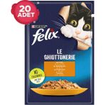 Felix Tavuklu Pouch Yetişkin Kedi Yaş Mama Konserve 20 x 85 gr Kedi Yaş Mama Konserve