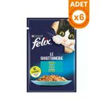 Felix Taze Ton Balıklı Jöleli Pouch Yetişkin Yaş Kedi Maması - 85 Gr 6 Adet