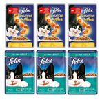 Felix Ton Balıklı X3 Sığır Etli Domatesli X3 Kedi Yaş Mama