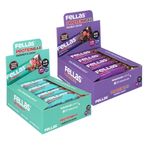 Fellas Protein Bar Duble Kakaolu, 32gr x 12 Adet + Fındıklı ve Kakaolu, 32gr x 12 Adet