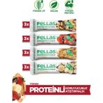 Fellas Vegan Protein Bar (40 g) Karma Kutu - 12 Adet (4 Çeşit) - 40 gr