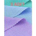 Felluci Textile 40x50 cm Microfiber Sihirli Yüzey Temizleme Cam ve Ayna Silme Bezi 3 Adet - Renkli
