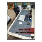 Felt Craft 150x60 cm Dev Boy Kalın Keçeden Masa Organizeri, Mousepad Koyu Gri