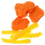 FELTECHELECTR 1 Takım Sahte Tavuk Nuggets Ve Patates Kızartması Yapay Et Sahne Sahte Kızarmış Tavuk Modelleri Sahte Yemek Dekoru Simülasyon Tavuk Kanatları Sahte Et Modeli Pvc Gıda Tavuk Kanadı
