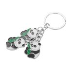 FELTECHELECTR Benzersiz Panda Charm Anahtarlık Kadınlar Ve Erkekler Için Şık Aksesuar Çinko Altın Anahtarlık Kolye