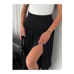 Femella Women Fashion Sandy Uzun Yüksel Bel Etek - Siyah
