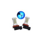 Femex 2 Adet H11 Sis Farı İçin Özel Led Ampul Mercekli 66 Ledli Buz Mavisi