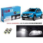 Femex Dacia Sandero LED Plaka Aydınlatma Ampul Seti Femex Parlak Beyaz