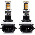 Femex Eco H27 Eğri Soket Sis Farı LED Ampul 24 Ledli Turuncu 2 Adet