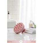 Femmelogy Silikon Saç Masaj Tarağı, Şampuan Fırçası, Kafa Derisi Peeling, Pembe, 2'li Set