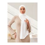 Femple Modest Premium Jersey Şal | Renk: Beyaz | Hijab