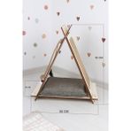 Femusa Ahşap Kedi Tırmalama ve Oyun Evi 55x50x35 cm Kolay Kurulum ve Konforlu Minder