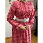 Fendel Desenli Şifon Elbise 1511 Navra | Fendel - Pembe - 40