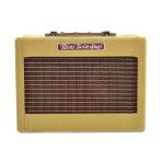 Fender 0234811000 Mini '57 Twin Tweed Pilli Elektro Gitar Amfisi | Vintage Tweed Görünümü Gerçek Ahşap Kabin ve Distortion Efekti