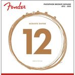 Fender 0730060403 Phosphor Bronze Akustik Gitar Teli (12-53) | 60L Light Set Dengeli Projeksiyon ve Uzun Ömürlü Parlaklı