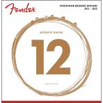 Fender 0730060403 Phosphor Bronze Akustik Gitar Teli (12-53) | 60L Light Set Dengeli Projeksiyon Ve Uzun Ömürlü Parlaklık
