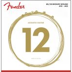 Fender 0730070403 80/20 Bronze Ball End Akustik Gitar Teli (12-52) | 70L Light Tansiyon Dengeli Projeksiyon Ve Net Tını